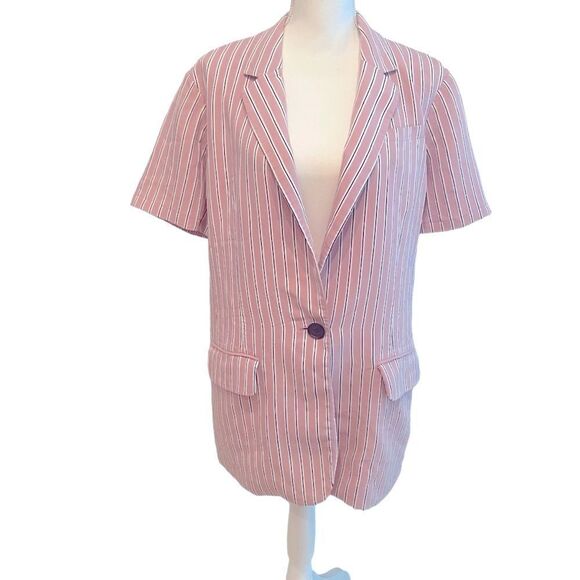 TIBI Oversized Blazer Shirt Size Large - Picture 1 of 6
